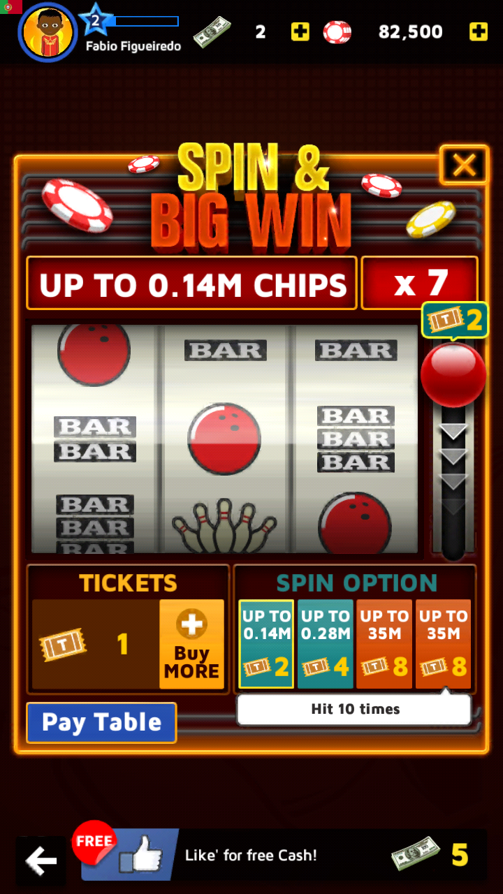 You spin to win slot machine jackpot